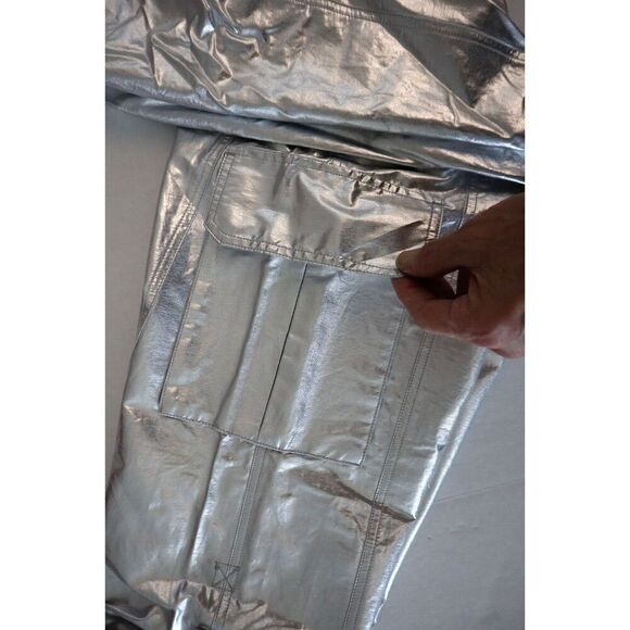 FP Movement OB1870057 Women's Sz S Silver Mesmerize Me Shine Pants - Picture 12 of 16